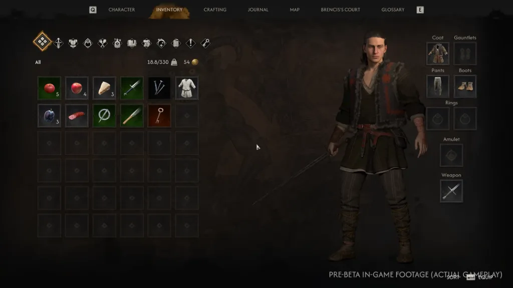 Menu do jogo The Blood of Dawnwalker