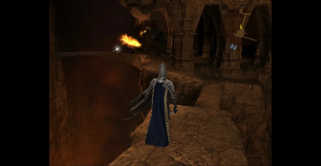 Berethor vendo galdalf enfrentando Balrog.